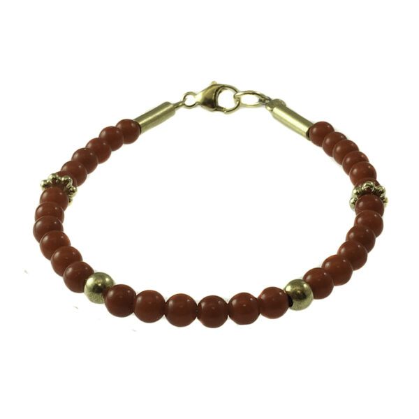 Babyarmbandje of kinderarmbandje oud bloedkoraal goud