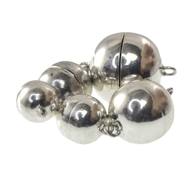 Echt zilveren magneetslot voor sieraden, zilveren magneetsluiting