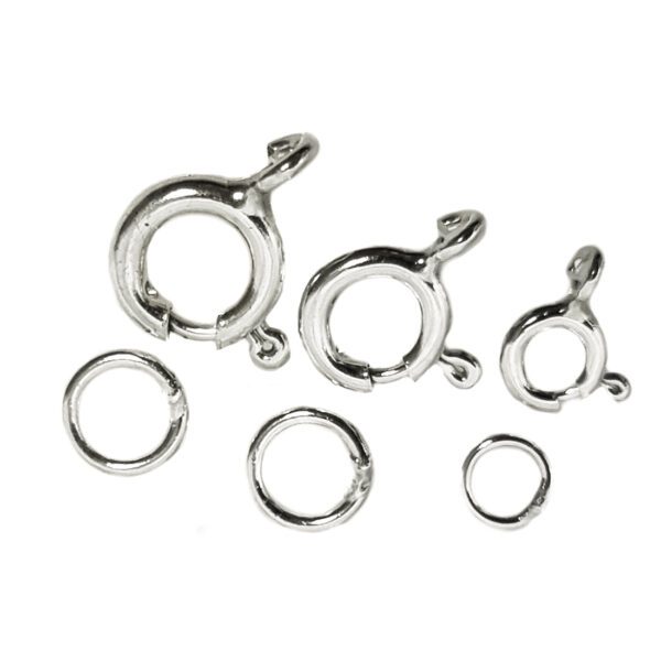 Zilveren veerring slotje