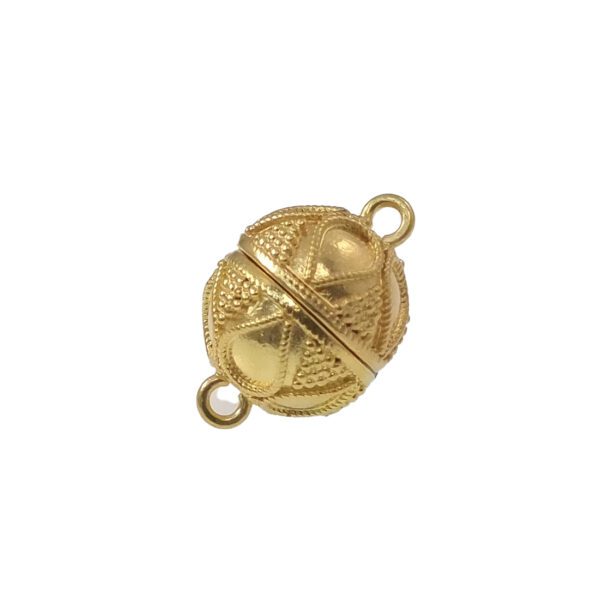 Zilveren magneetslot Beadbrothers zkm-102 gold plated  3 micron